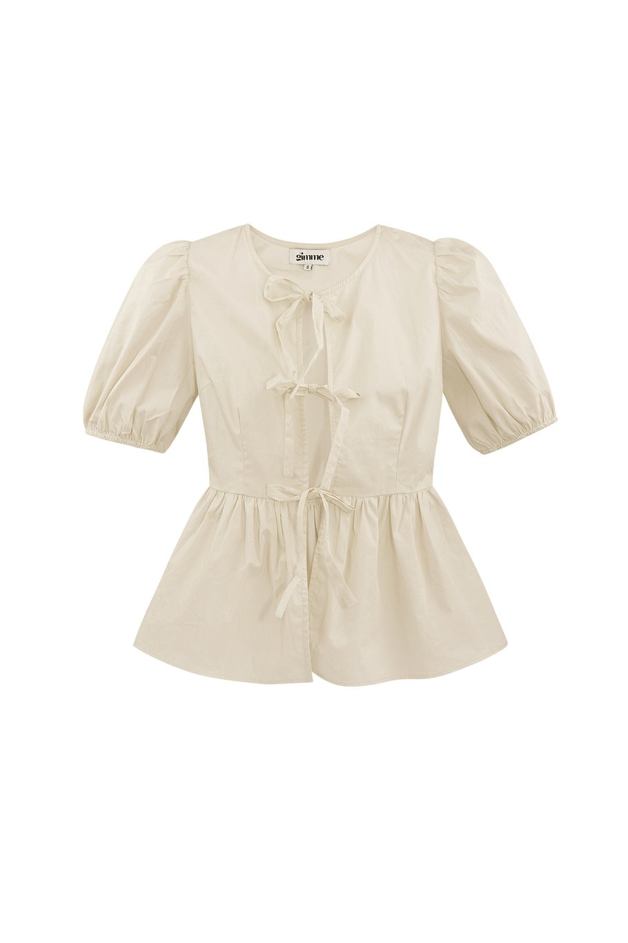 Must-have Schößchenbluse mit Schleifen - schwarz