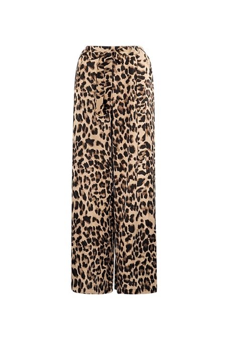 Wide trousers leopard print - brown 2