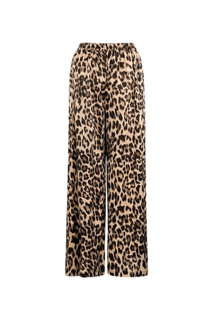 Wide trousers leopard print - brown h5 Picture9