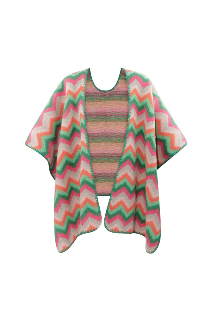 Winter poncho wrapped in warmth - multi 