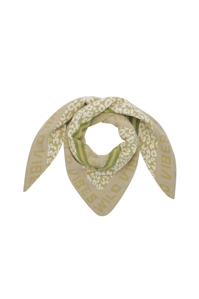 Wild Glow scarf - beige & brown 