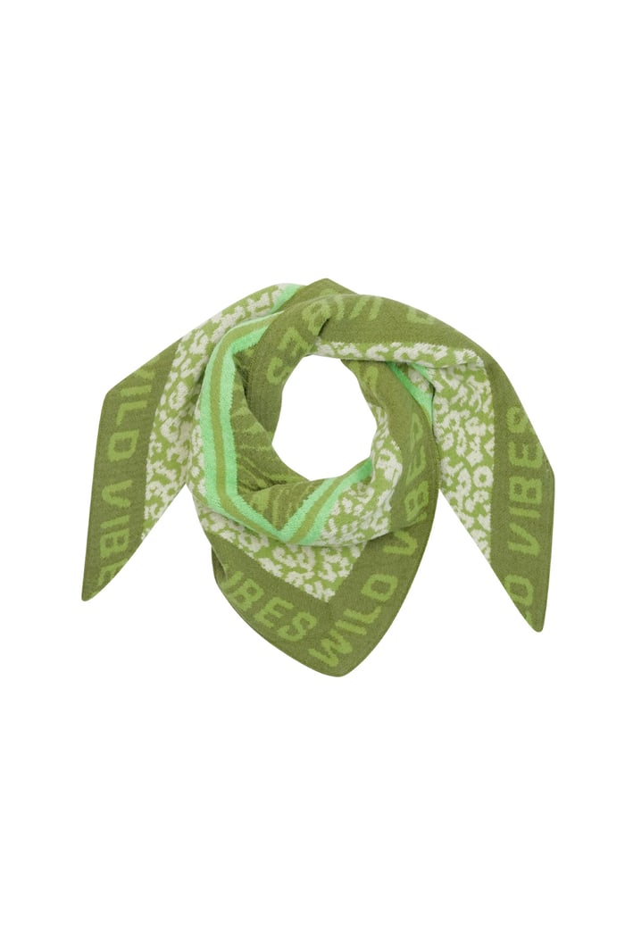 Wild Glow scarf - green & bright green 