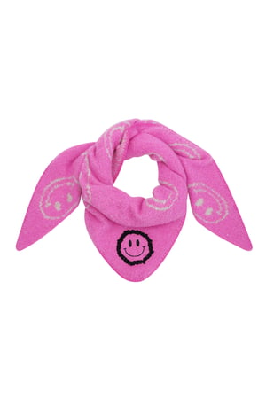 Winter scarf smiley smoothnes - fuchsia h5 