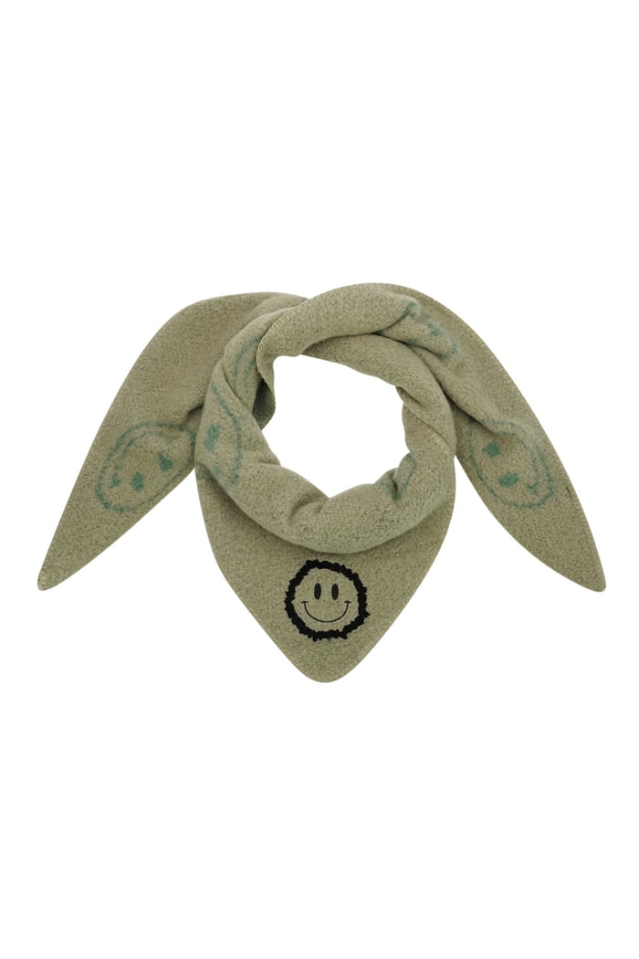 Winter scarf smiley smoothnes - green 