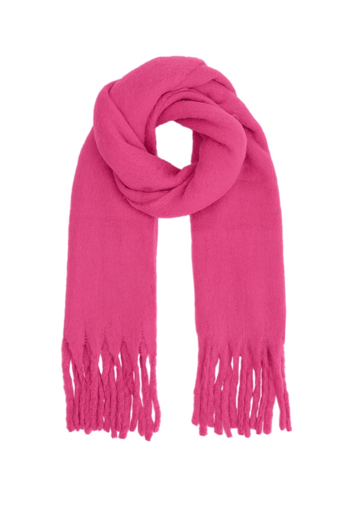 Colorful Winter scarf - pink 