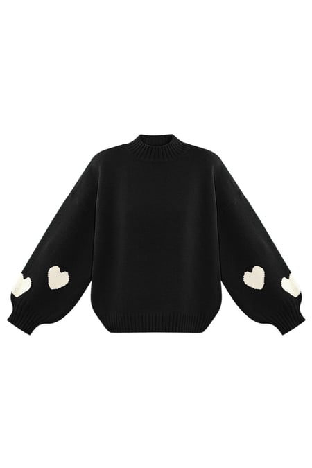 Comfort Heart Knit sweater - black 2