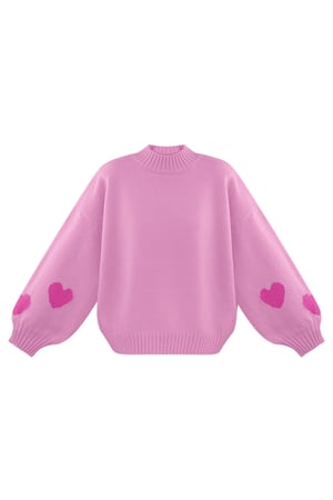 Comfort Heart Strickpullover - rosa h5 