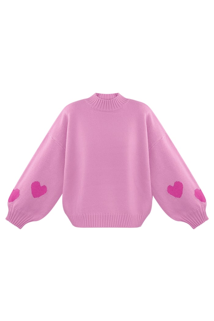 Comfort Heart Strickpullover - rosa 