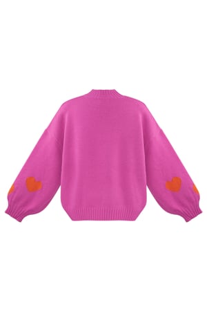 Comfort Heart Knit sweater - fuchsia h5 Picture7