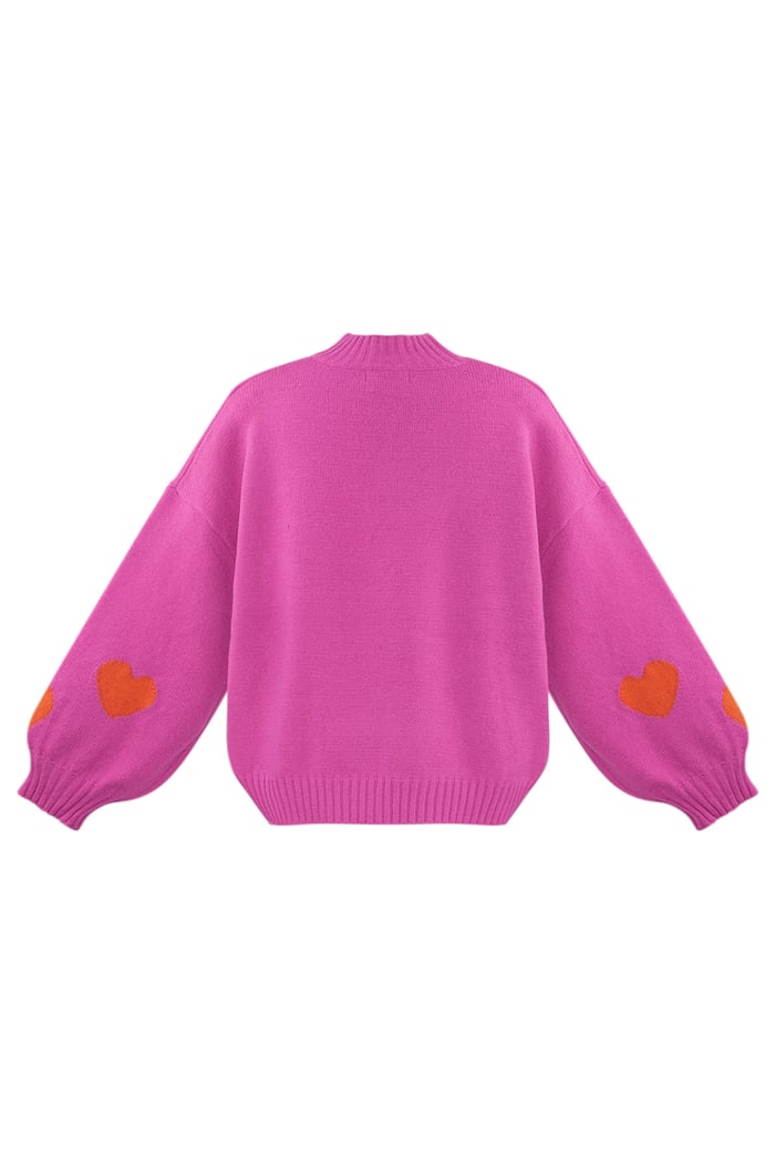 Comfort Heart Knit sweater - fuchsia Picture7