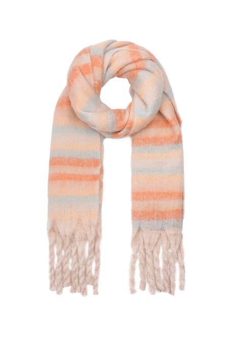 Life in Stripes scarf - coral