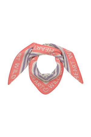 Winter scarf wild heart - orange purple h5 