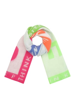 Scarf smile away - white multi h5 