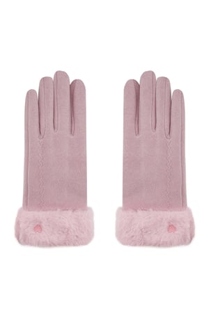 Cozy cloud gloves - pink h5 