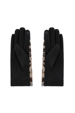 Leopard chic gloves - black & beige h5 Picture3