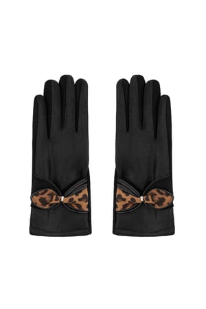 Panther detail gloves - black h5 