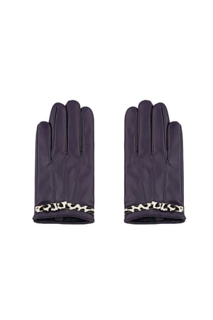 Handschuhe kuschelig Leopard - lila h5 