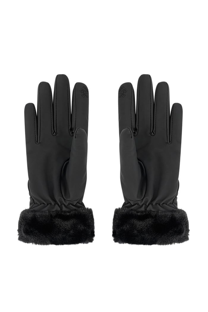 Furry gloves - black Picture3