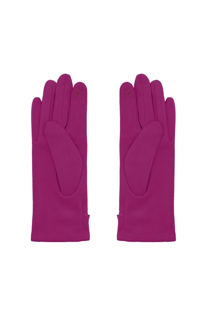 Schicke Handschuhe mit Bändern - Fuchsia Bild3