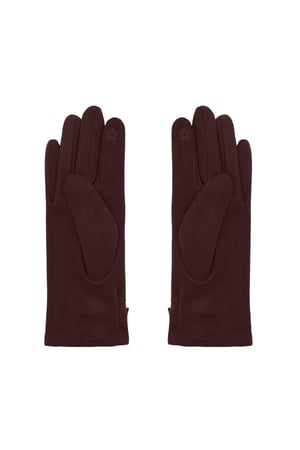 Chic ribbon gloves - brown h5 