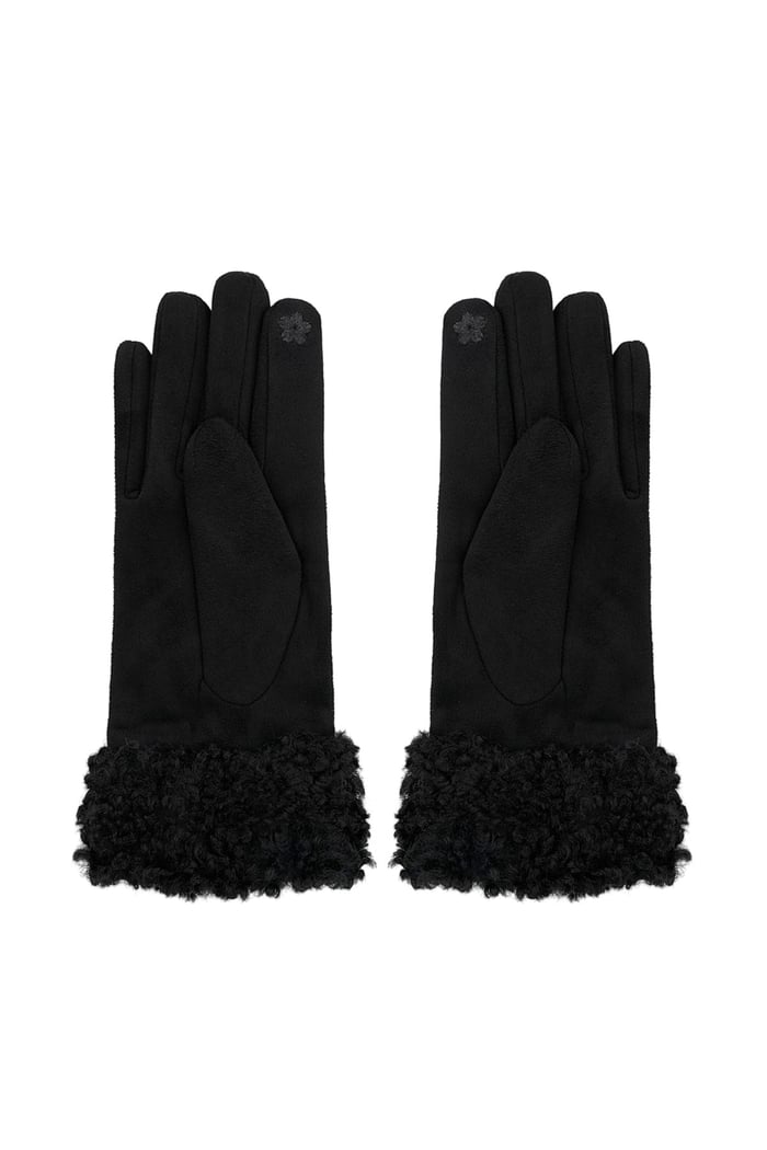 Fuzzy gloves - black Picture3