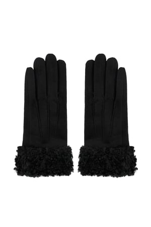 Fuzzy gloves - black h5 