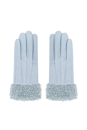 Fuzzy gloves - blue h5 