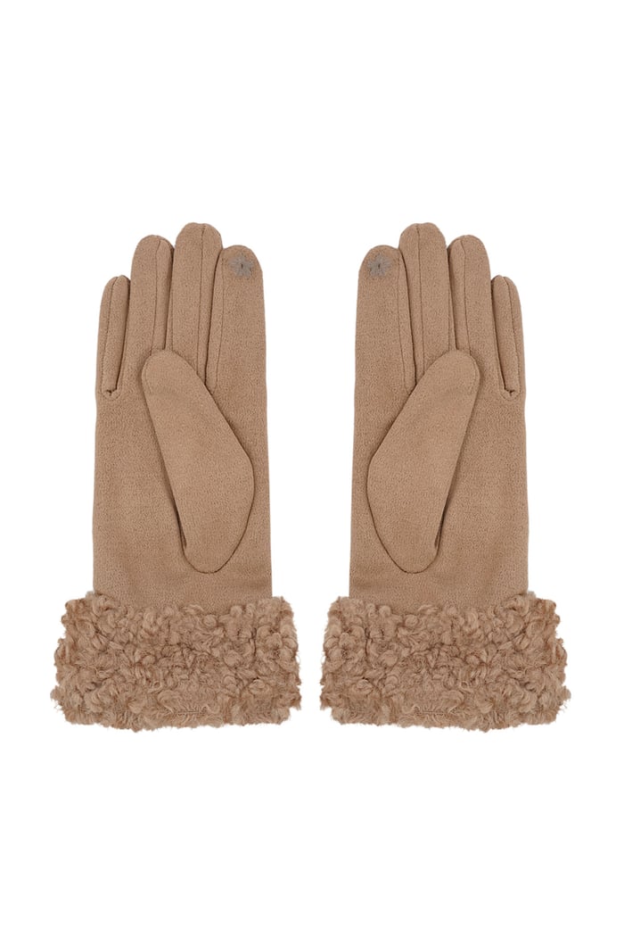 Fuzzy gloves - brown Picture3