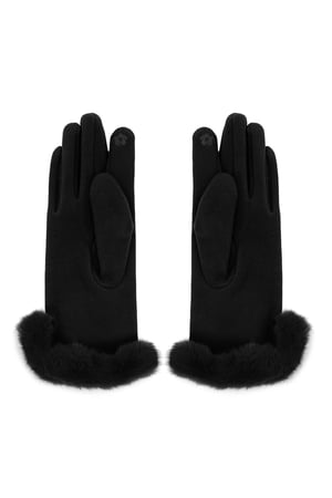 Flauschiger Eleganzhandschuh - schwarz h5 Bild3