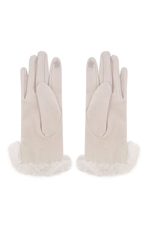 Fluffy elegance glove - beige h5 Picture3