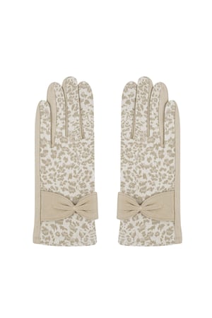 Leopard chic gloves - beige h5 