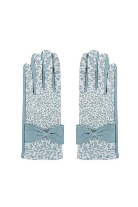 Leopard chic gloves - blue 2