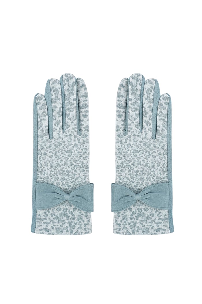 Leopard chic gloves - blue 