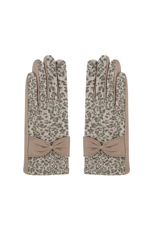 Leopard chic gloves - brown h5 