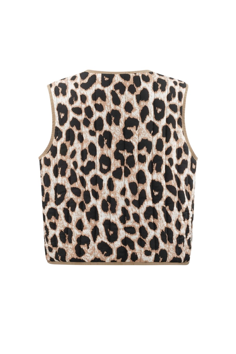Gilet with bows and leopard print - beige h5Picture2