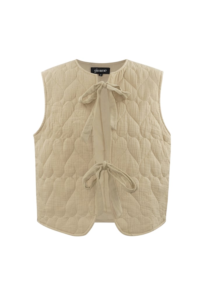 Waistcoat with bows - beige 