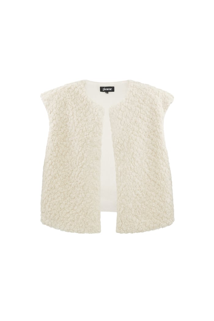 Teddy vest - off-white 