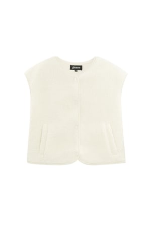 Fluffy Teddy vest - off-white h5 