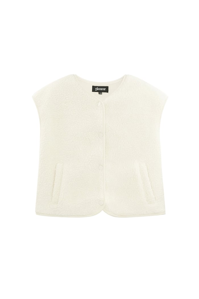 Fluffy Teddy vest - off-white 