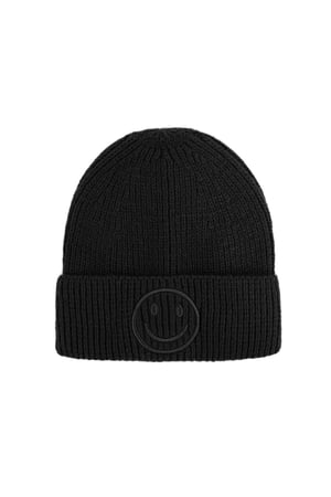 Hat season of smiley - black h5 