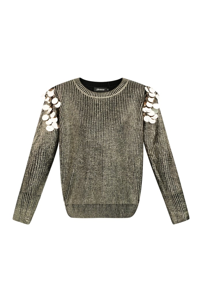 Sequin Sparkle sweater - black & Gold color 