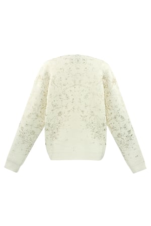 Sweater sparkle statement - white Gold color h5 Picture6