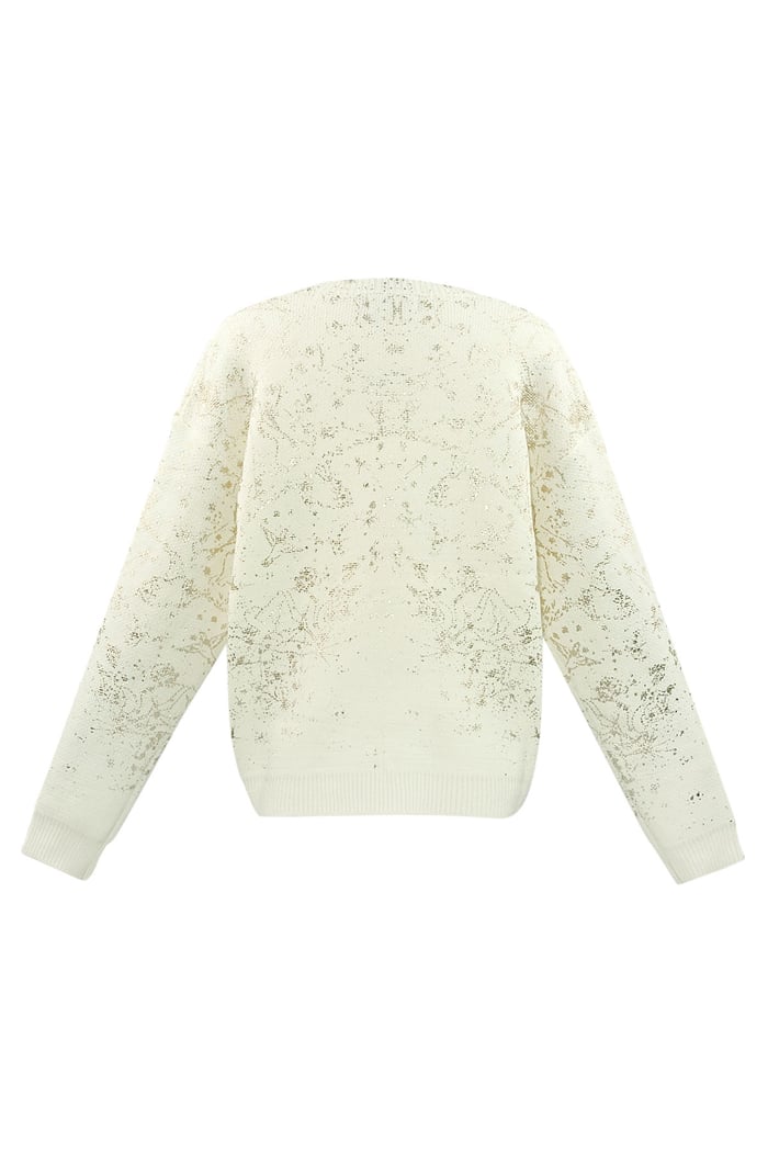 Sweater sparkle statement - white Gold color Picture6