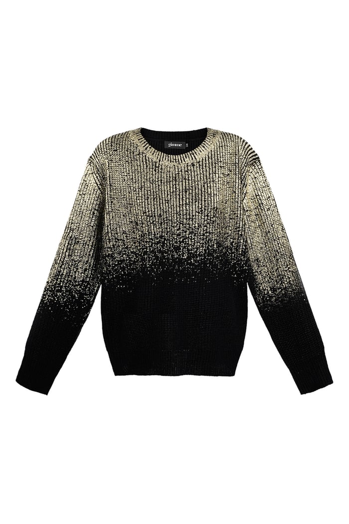 Glitz and Glow Pullover - Schwarz & Goldfarbe 