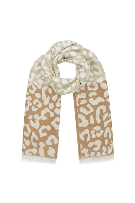 Winter scarf leopard lover - beige