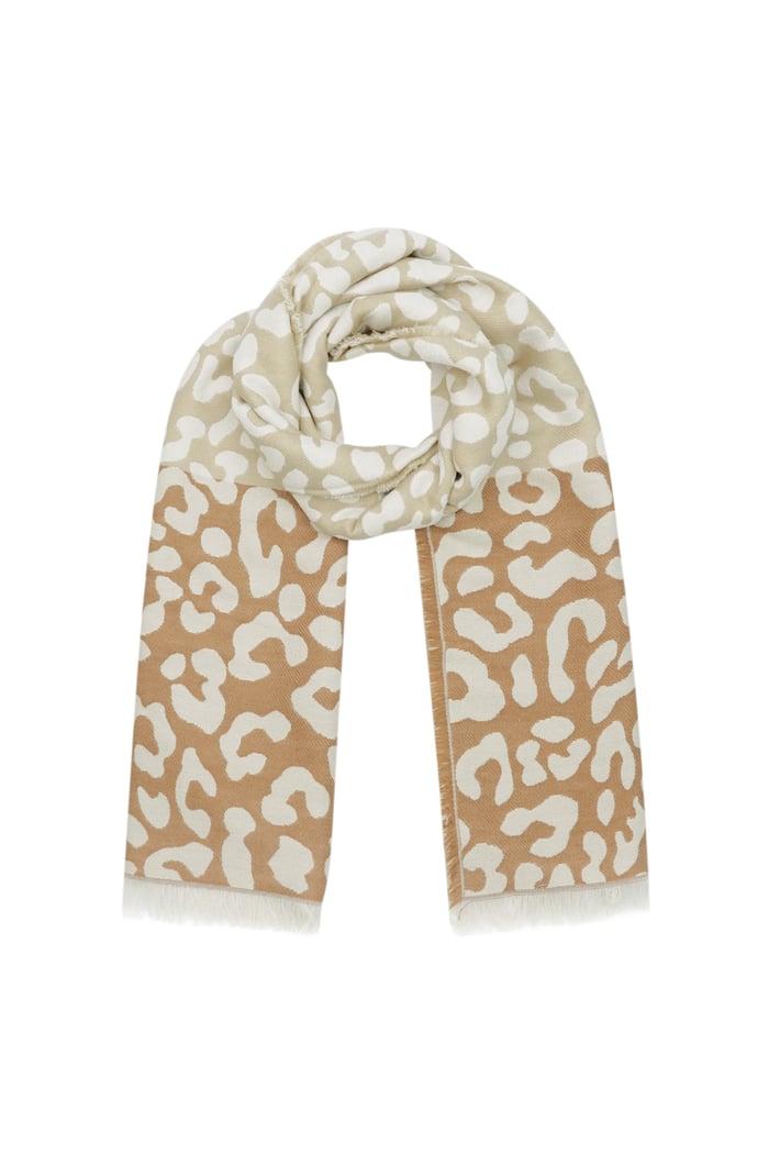 Winter scarf leopard lover - beige 