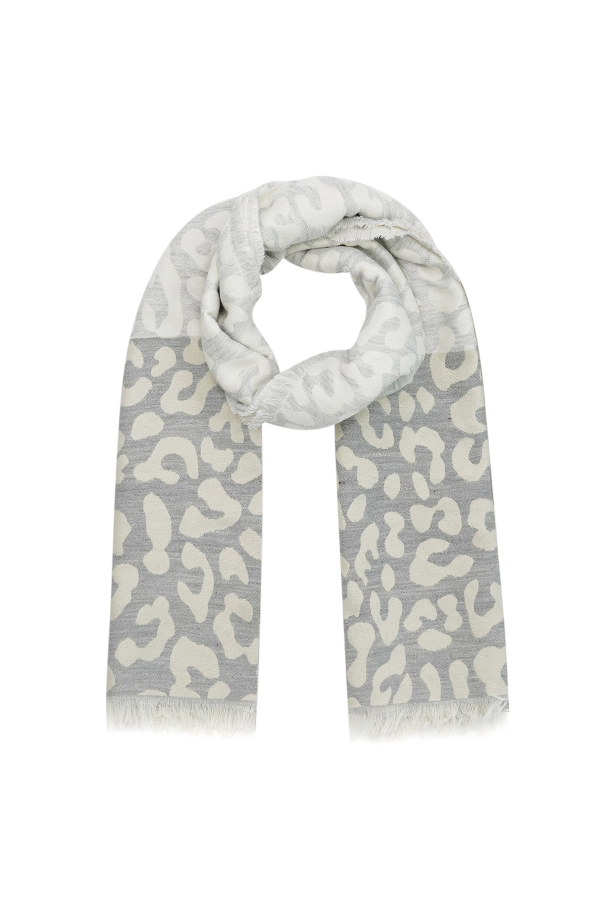 Winter scarf leopard lover - grey