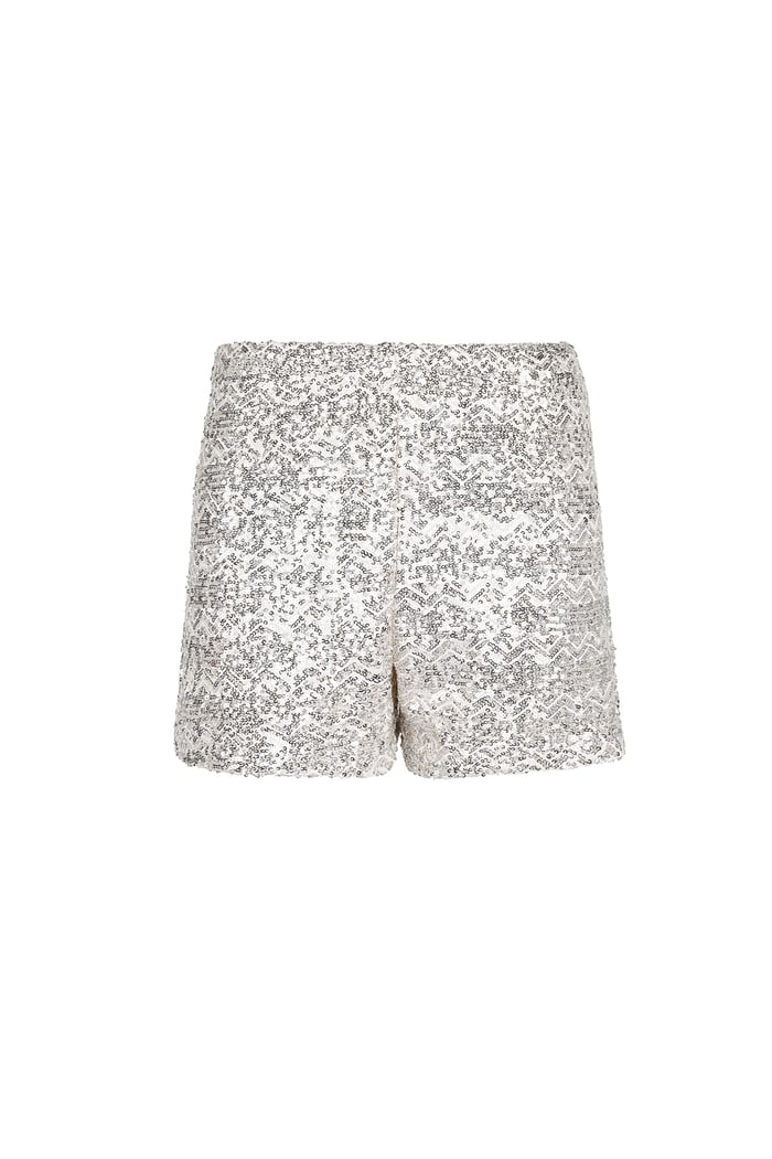 Glitter shorts - Silver Color color 