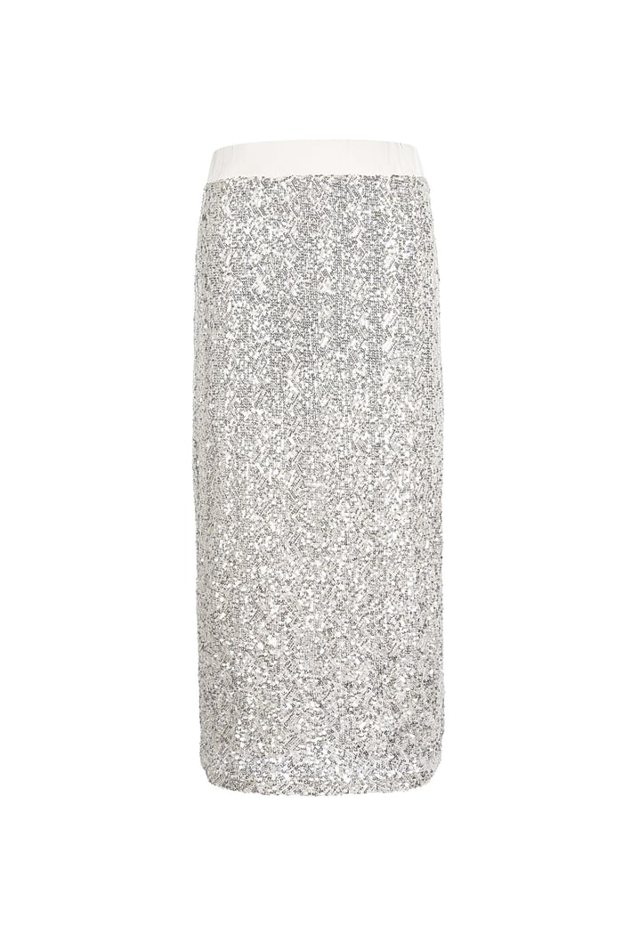 Glitter skirt - Silver Color color 