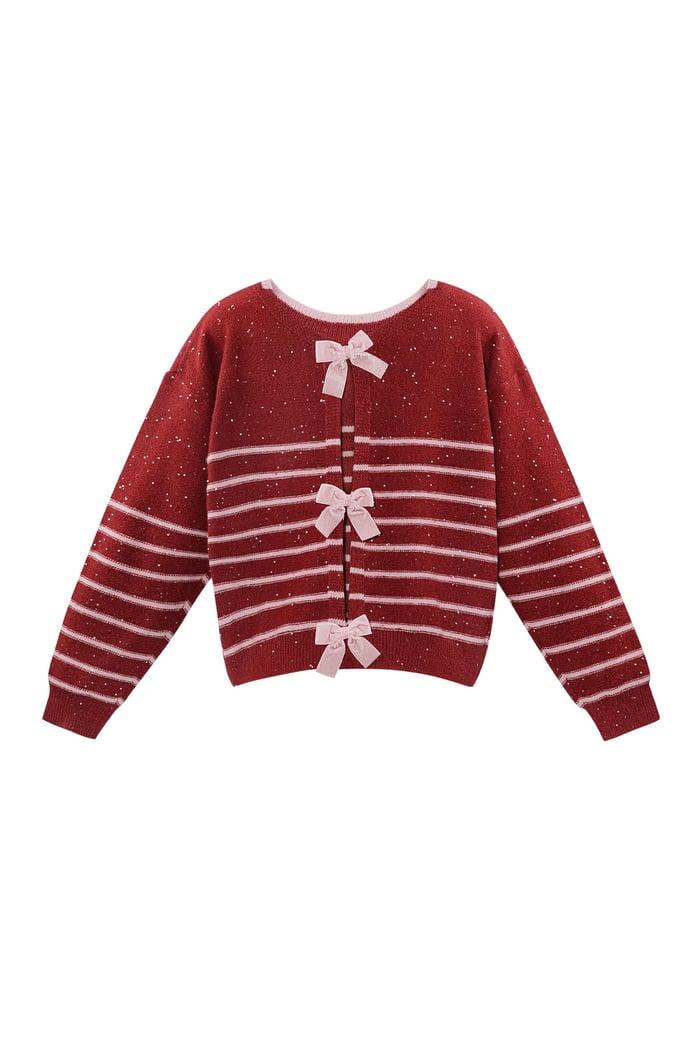 Bow Delight cardigan - red 